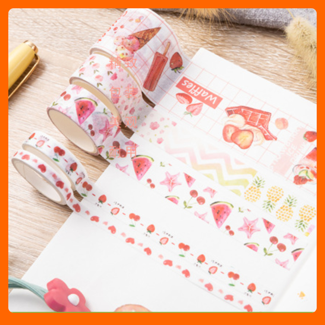 Cuộn băng dính sticker đáng yêu trang trí hoạt hình - hộp quà tặng washi tape nhiều chủ đề xinh màu sắc vintage Hàn Quốc