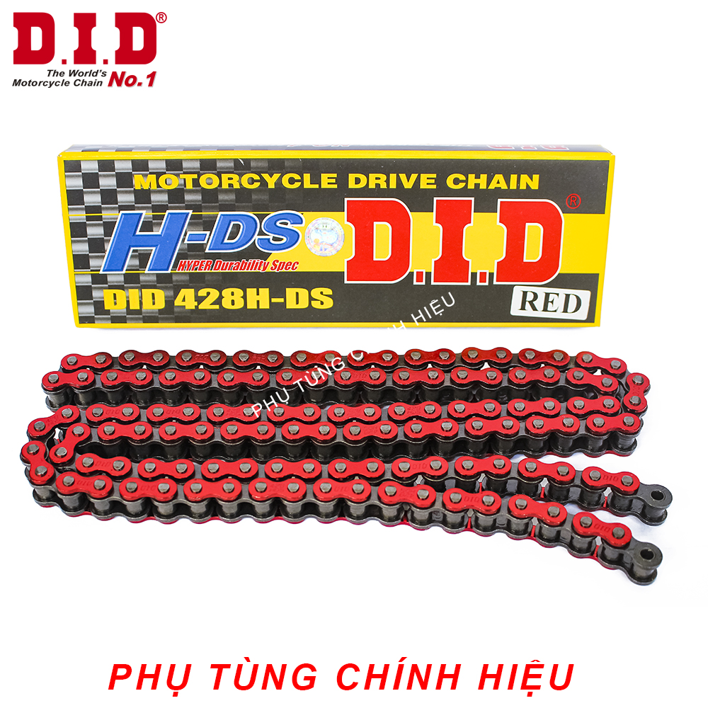 Sên DID Winner X/150, Exciter 135/150, Sonic, Raider, Satria 428HDS-122RB Metalic Red - 100% Hàng chính hãng