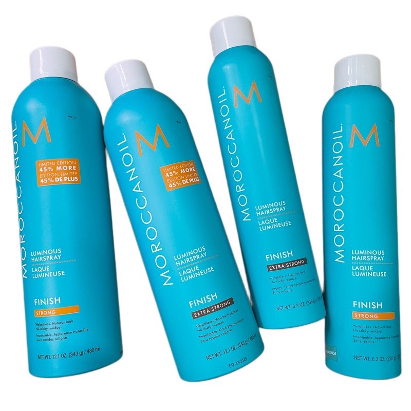 Gôm xịt giữ nếp tóc linh hoạt Moroccanoil Luminous Finish Extra Strong
