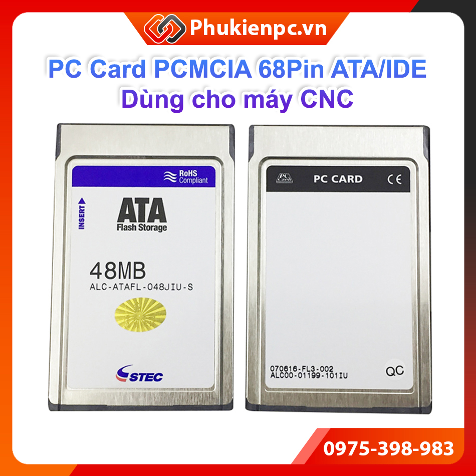 Thẻ nhớ pc card pcmcia 68pin 48mb cho máy cnc memory card industrial dủng trong công nghiệp, điện tử