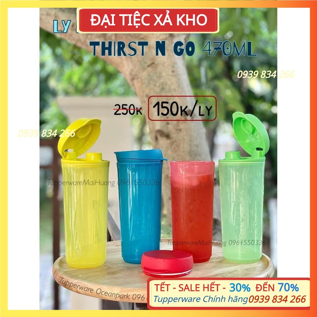 Tupperware - ly nước thirst n go 470ml
