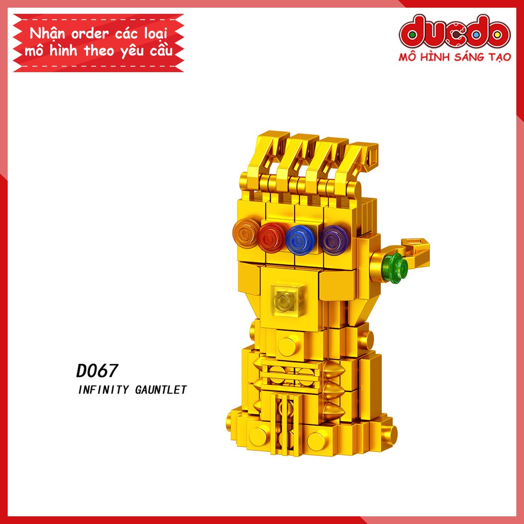 Lắp ghép găng tay full đá vô cực siêu to Thanos - Đồ chơi Xếp hình LeLe D067 Mô hình Iron Man