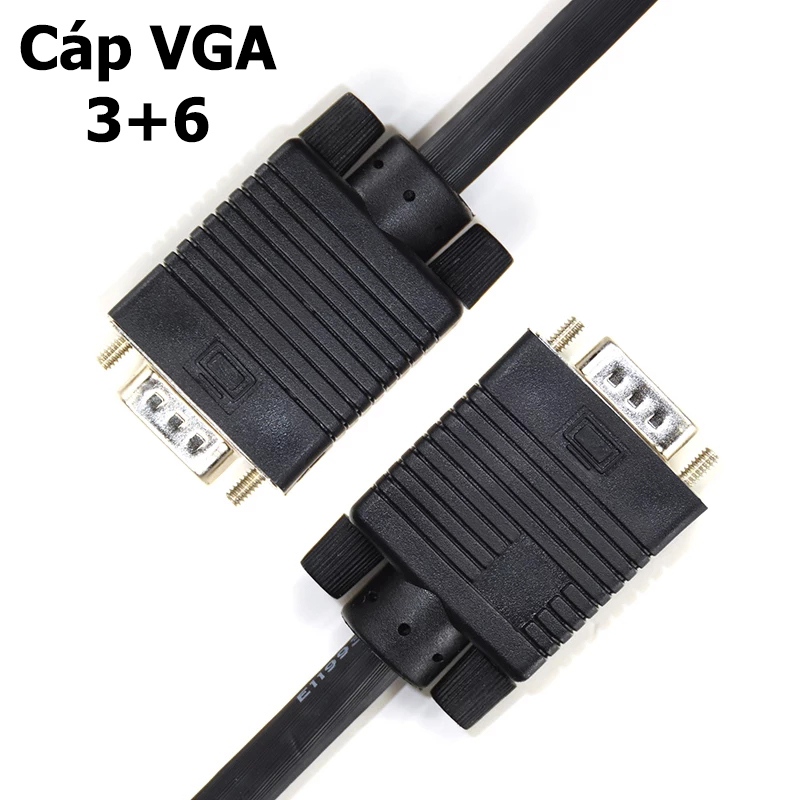 Cáp Vga chuẩn 3+6 dài 1m8 loại tốt cho máy tính