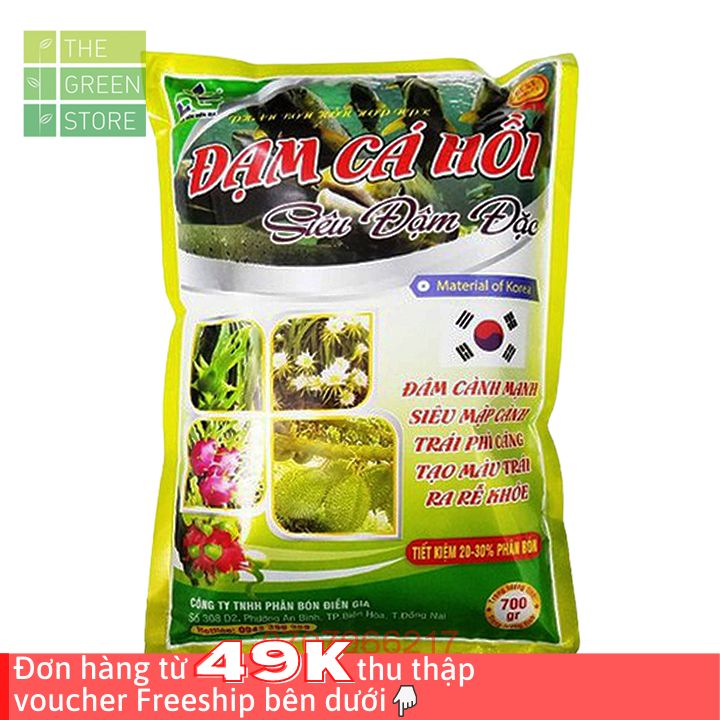 Phân bón NPK đạm cá hồi hữu cơ (700g) kích ra rễ, bung chồi cho hoa lan, hoa hồng, mai vàng, cây cảnh, rau màu, cây ăn trái
