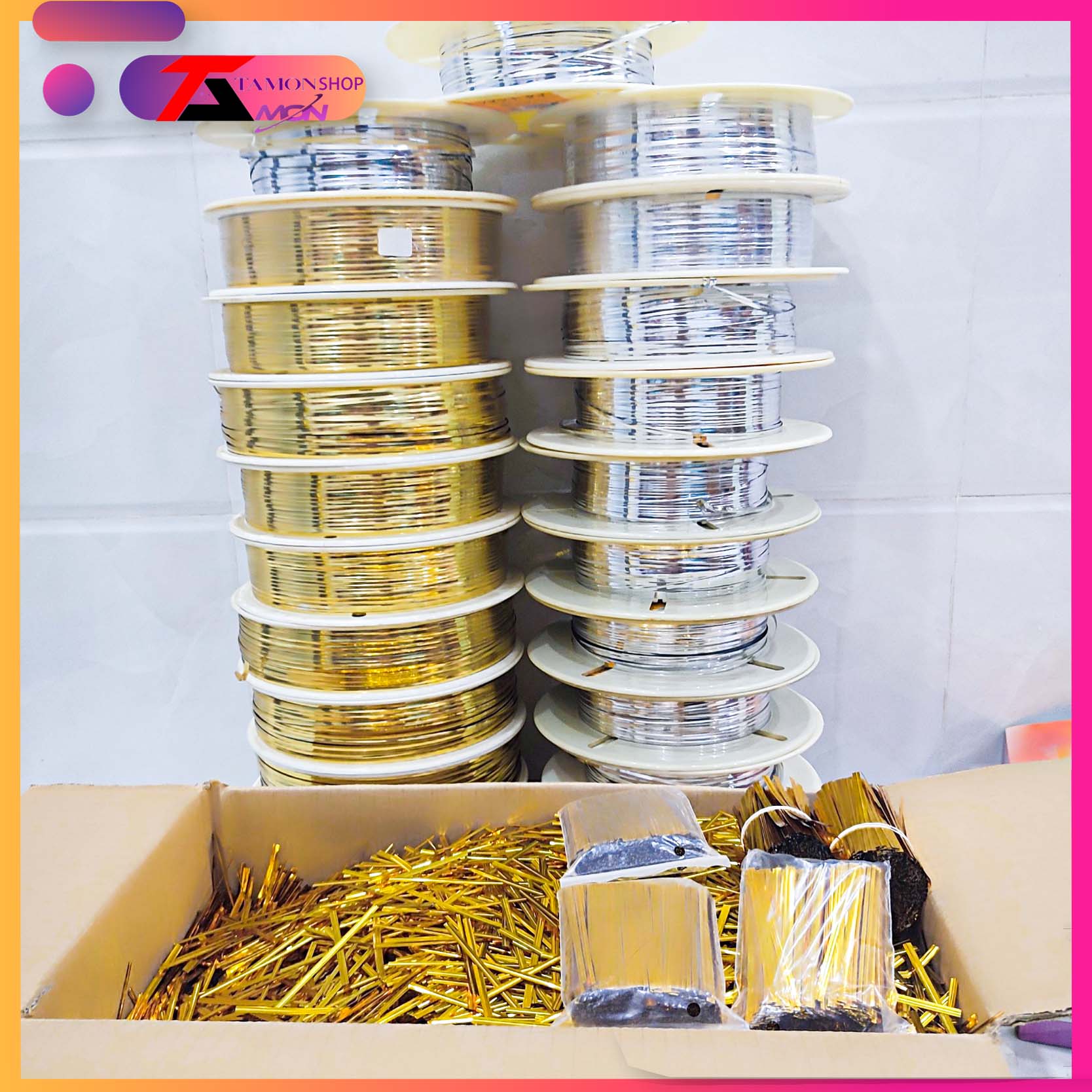 1KG Kẽm kim tuyến cột lan Buộc cây cảnh, trang trí handmade, làm cây cảnh, cây thần tài, trang trí tiệc tùng