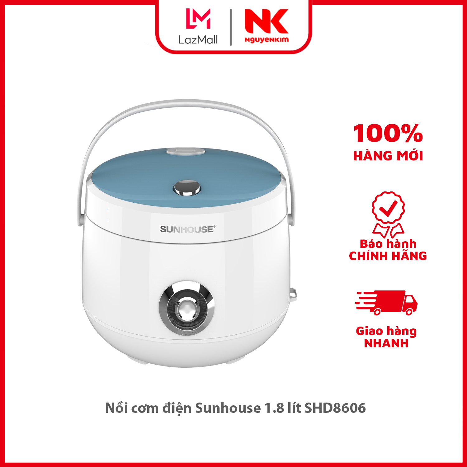 Nồi cơm điện sunhouse 1.8 lít shd8606