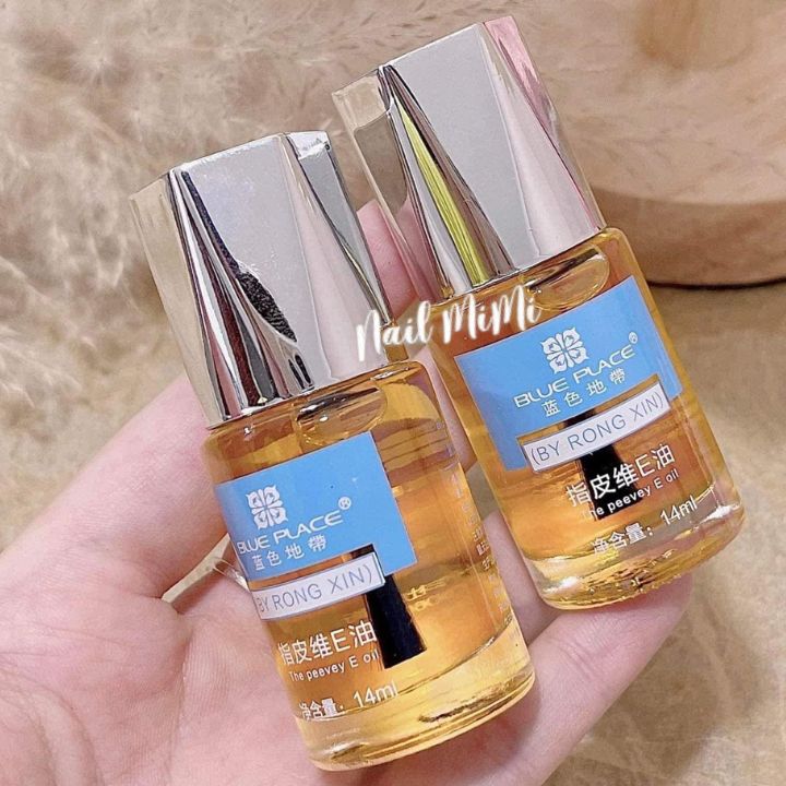 Dầu tháo móng úp, nước tháo móng bột siêu nhanh rongxin blue place chai 14ml - chính hãng