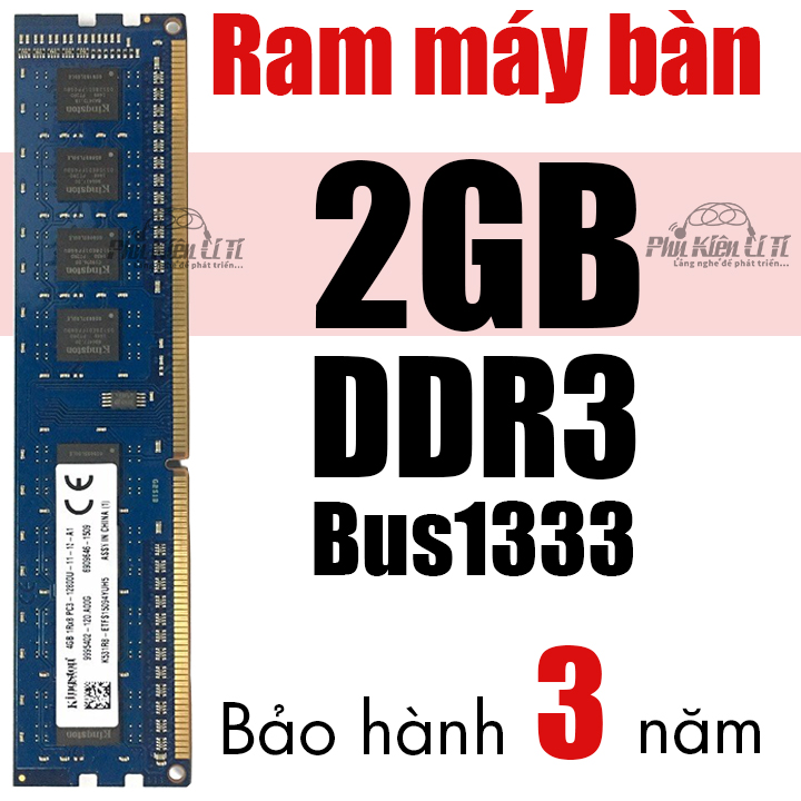 Ram máy tính bàn pc3 ddr3 2gb bus 1333 máy bộ cực bền