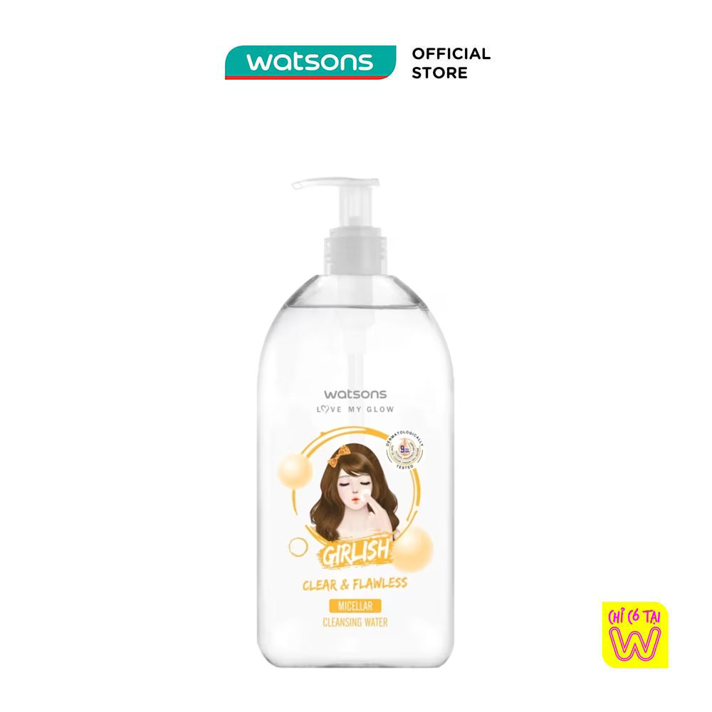 Nước Tẩy Trang Watsons Girlish Làm Sáng Da  Mềm Mại 485ml