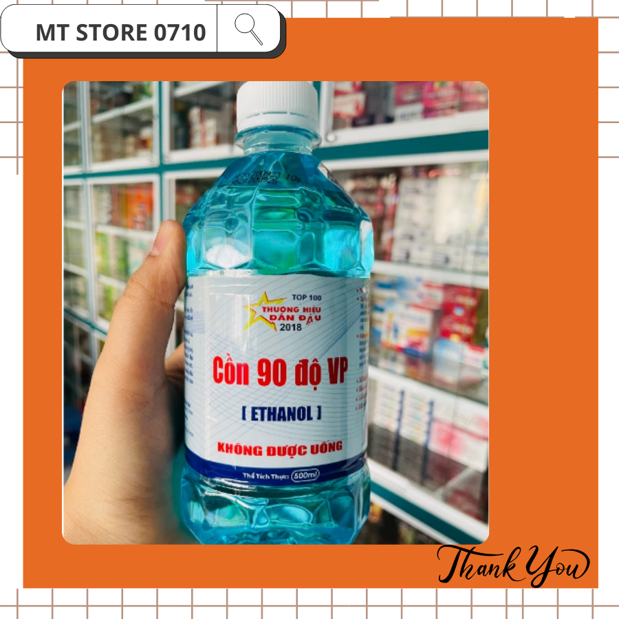 Cồn xanh 90 độ VP chai 500ml