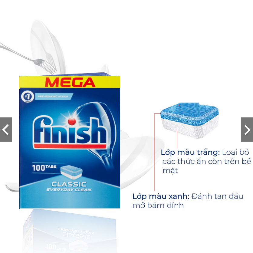 Viên rửa bát Finish 100 viên