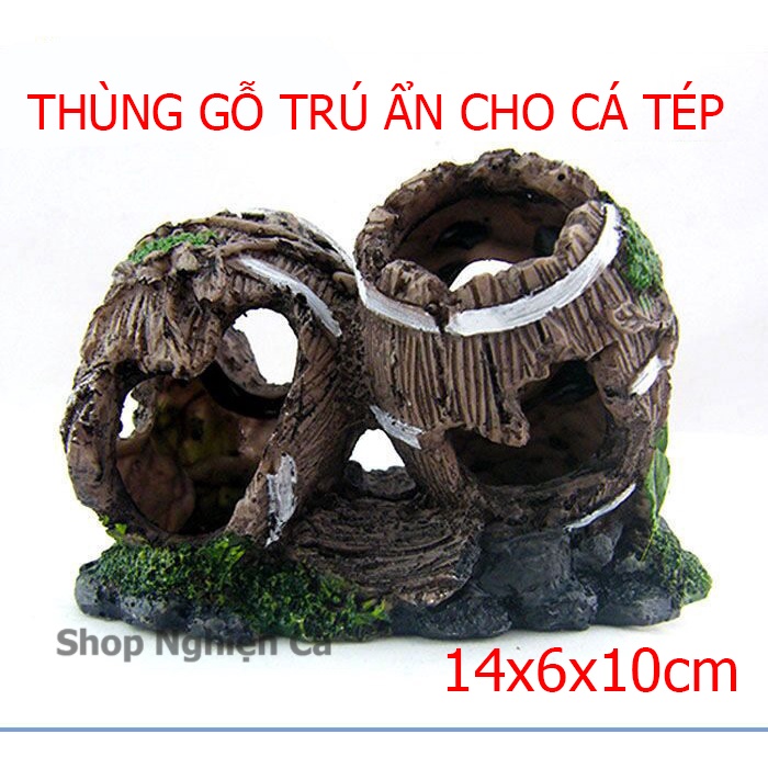 Mô hình 2 thùng giả trang trí bể cá