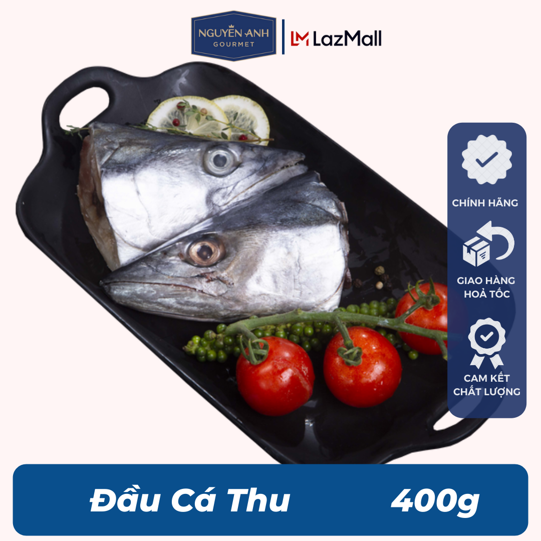 Đầu cá thu Nguyên Anh đặc sản Phú Quốc ngon hơn đầu cá hồi hải sản tươi sống như cá, tôm tươi, mực tươi loại 400gr Hải Sản Nguyên Anh.