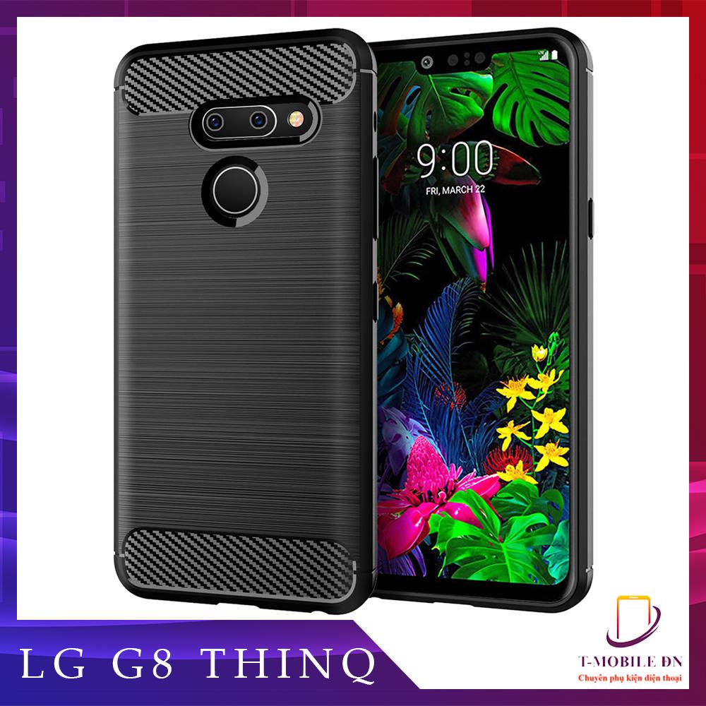 Ốp lưng LG G8 ThinQ dẻo họa tiết Cacbon phay xước chống sốc chống vân tay