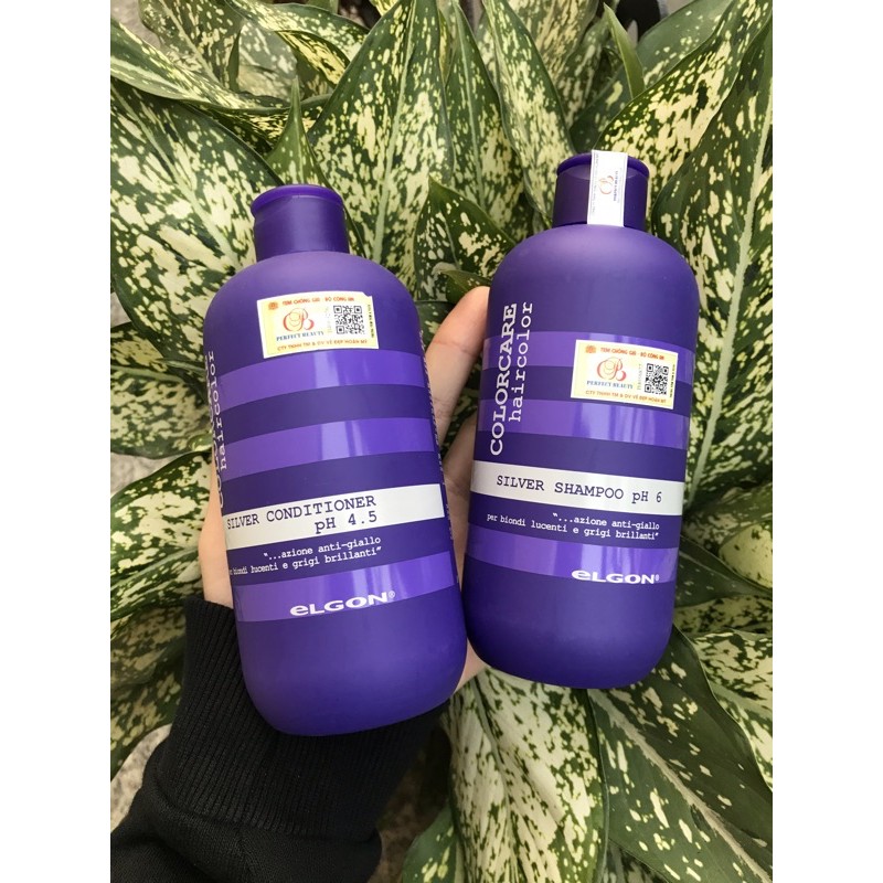 Dầu Gội Tím Khử Vàng thương hiệu Elgon - Silver Shampoo dung tích 300ml