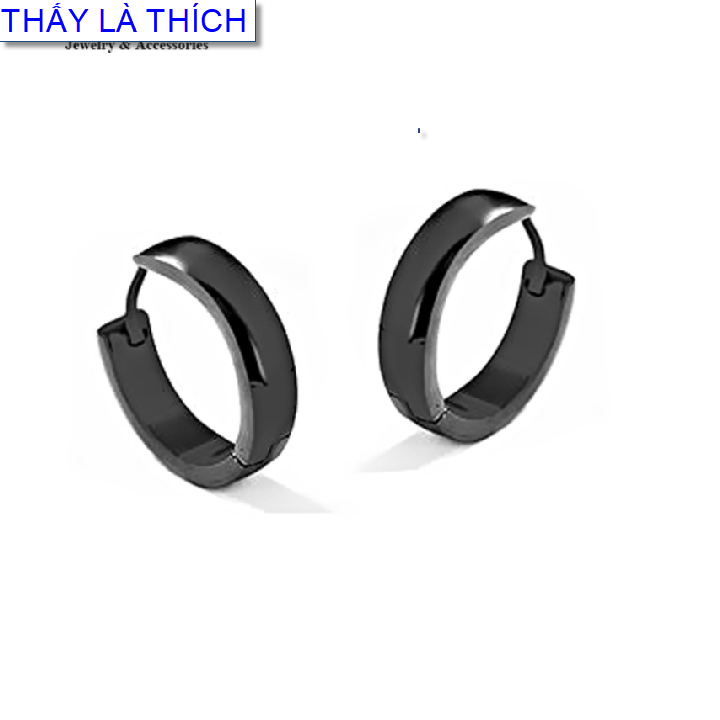 Bông tai Nam Titan Thấy Là Thích khoen tròn cá tính - Cam kết 1 đổi 1 nếu hoen , gỉ sét