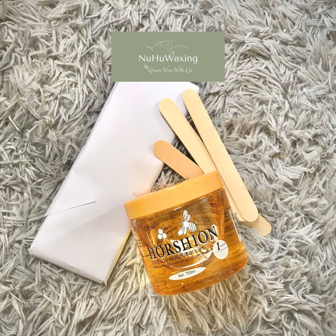 [CHE TÊN SP]  Combo Wax lông mật ong Horshion 750ml kèm giấy wax A4 rất sạch