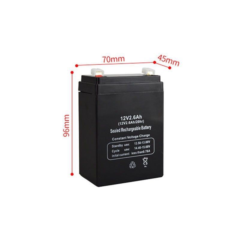 Bình acquy 12V-2.6AH cho loa kéo nhỏ, đèn, xe điều khiển