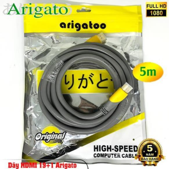 Cáp hdmi arigato 5m lõi đồng hdtv 4k*2k - dây hdmi to hdmi tròn chuẩn full hd 1080p
