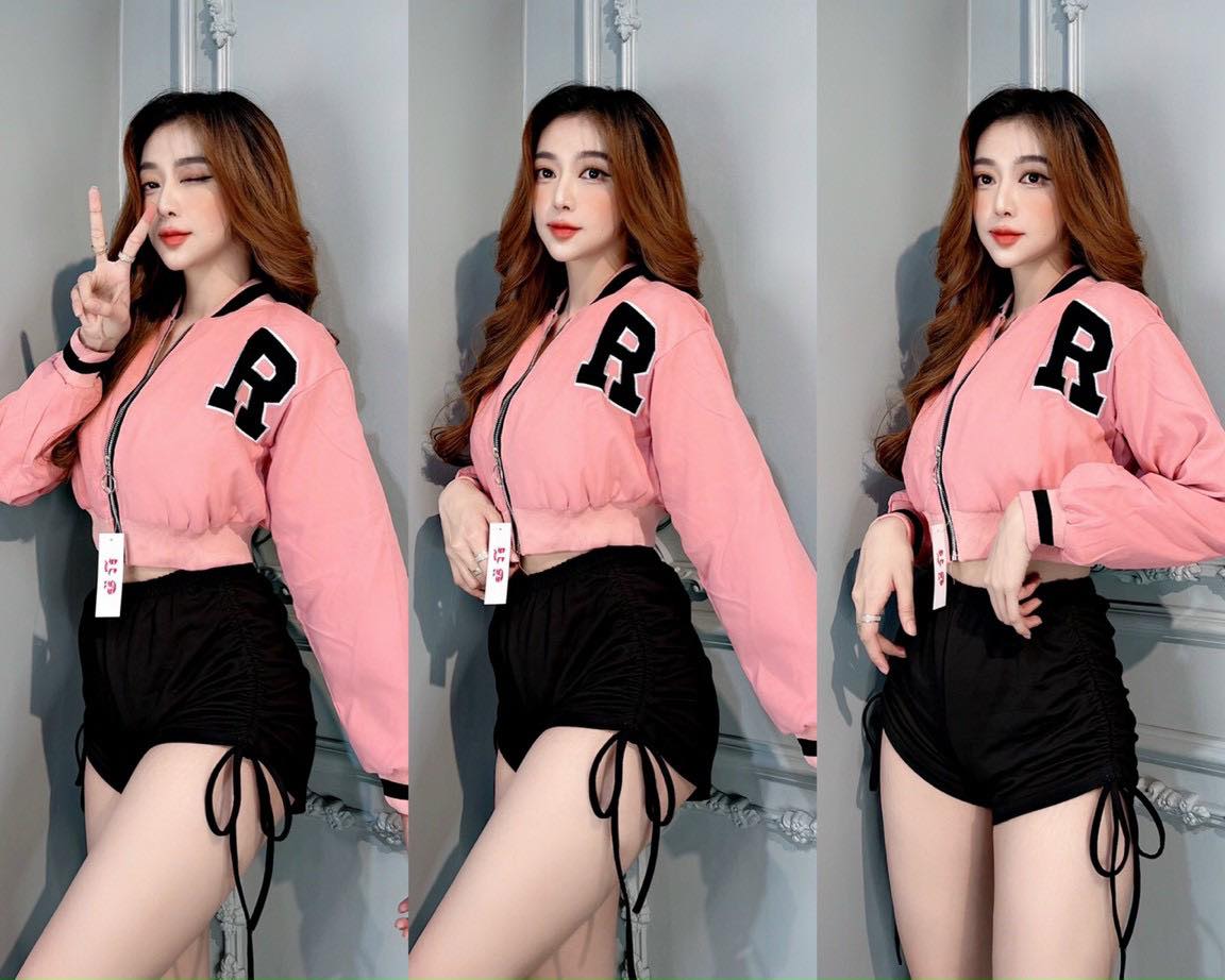 Áo khoác nữ form lửng cao cấp thêu r xuất sắc form croptop