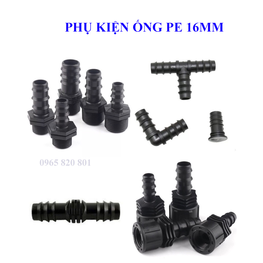 Phụ kiện kết nối ống LDPE 16mm các loại