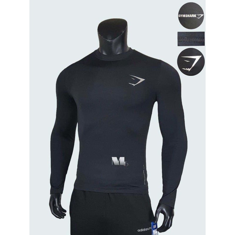 Áo giữ nhiệt nam GYM SHARK, áo body nam tay dài, áo đá bóng nam dài tay, hàng made in Việt Nam