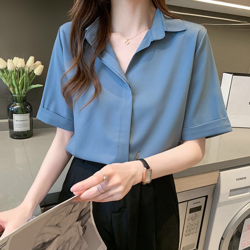 Áo Sơ Mi Nữ Tay Ngắn Giá Tốt T08/2023 | Mua Tại Lazada.Vn