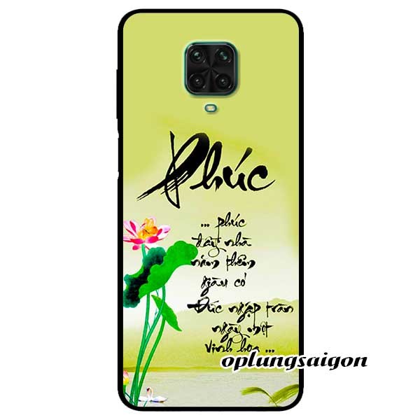 Ốp cường lực dẻo đen dành cho xiaomi redmi note 9s - redmi note 9 pro - redmi note 9 pro max mẫu phúc nền xanh