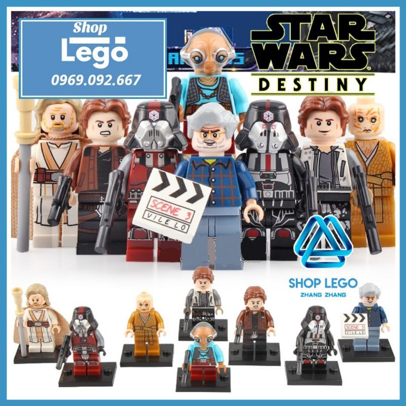 [FREESHIP MAX] Xếp hình Star Wars Sith Trooper - Han Solo - Skywalker - Snoke - Lucas - Maz Kanata Lego Minifigures WM6039 [Shop Đồ Chơi Zhang Zhang]
