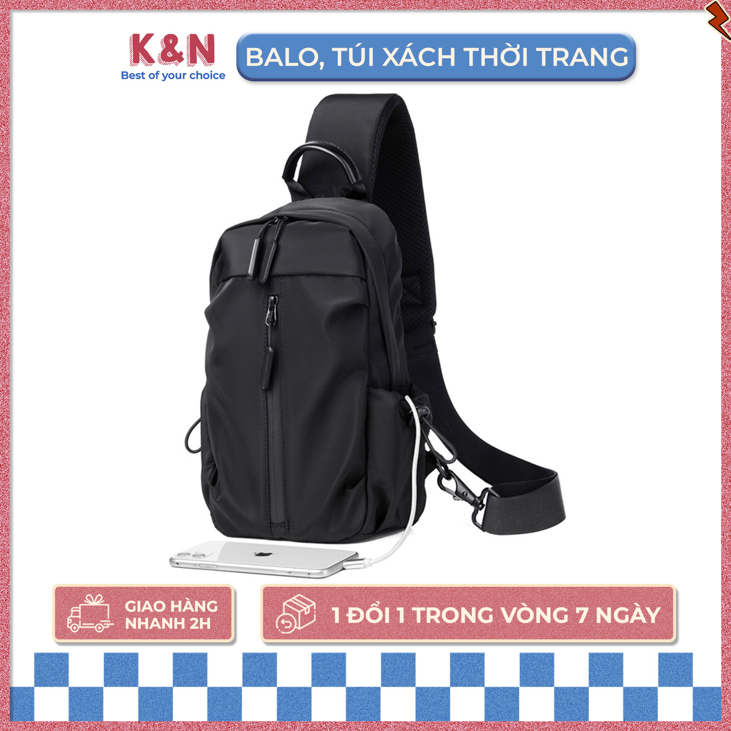 Túi Đeo Chéo Nam Đi Chơi Chất Đẹp Túi Xách Nam Túi Đeo Chéo Nhiều Màu Túi Chéo Nam Thời Trang Siêu Chất - OTV164 - K&N Store