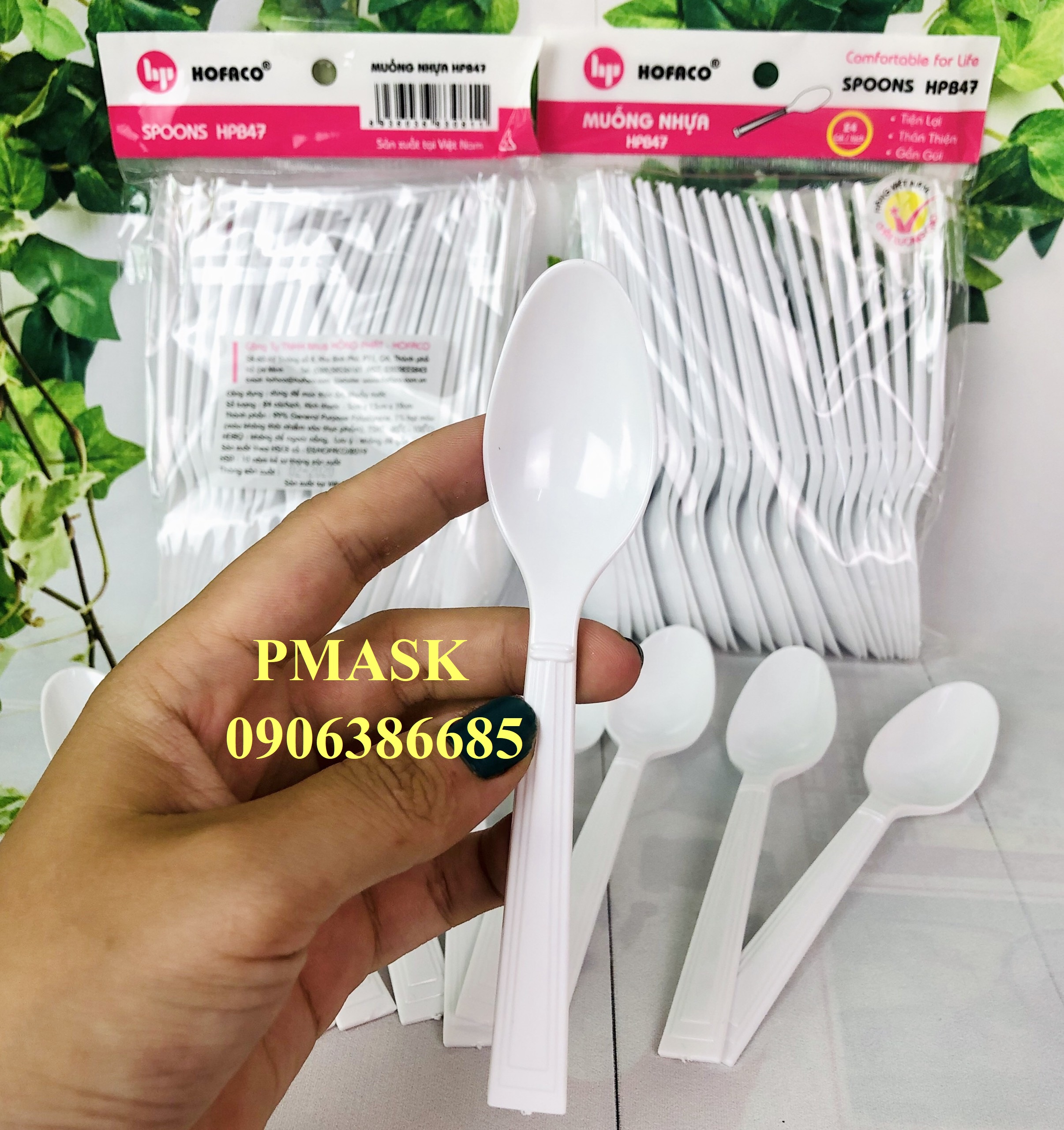 Thìa nhựa cao cấp – Thìa bằng nhựa sử dụng 1 lần - Muỗng nhựa HPB47