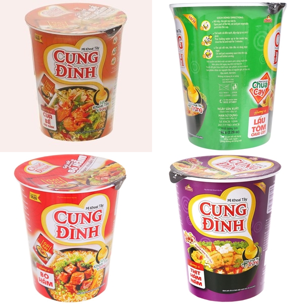 Mì ly cung đình 65g - thùng 24 ly - cty bát muội