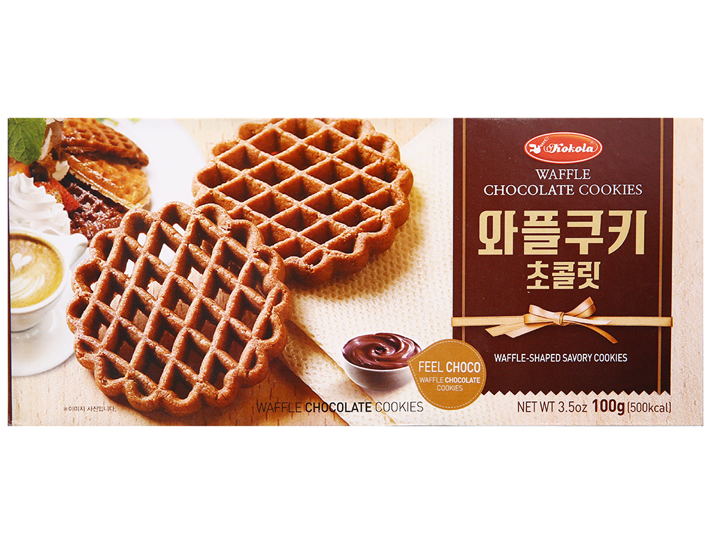 Bánh quy socola Kokola Waffle Cookies - hộp 100g