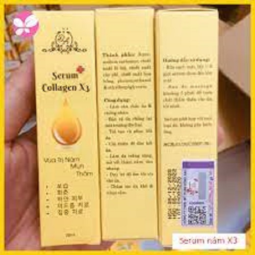[Siêu rẻ] Combo 5 Serum Collagen X3 Đông Anh Vua Khử Nám, Tàn Nhang , Thâm mụn, dưỡng da căng bóng, trắng mịn