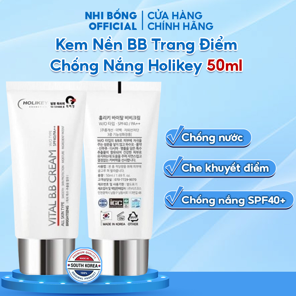 Kem Nền Trang Điểm Chống Nắng Holikey Vital BB Cream Hàn Quốc SPF /40 PA bảo vệ da & chống lão hóa 50ml
