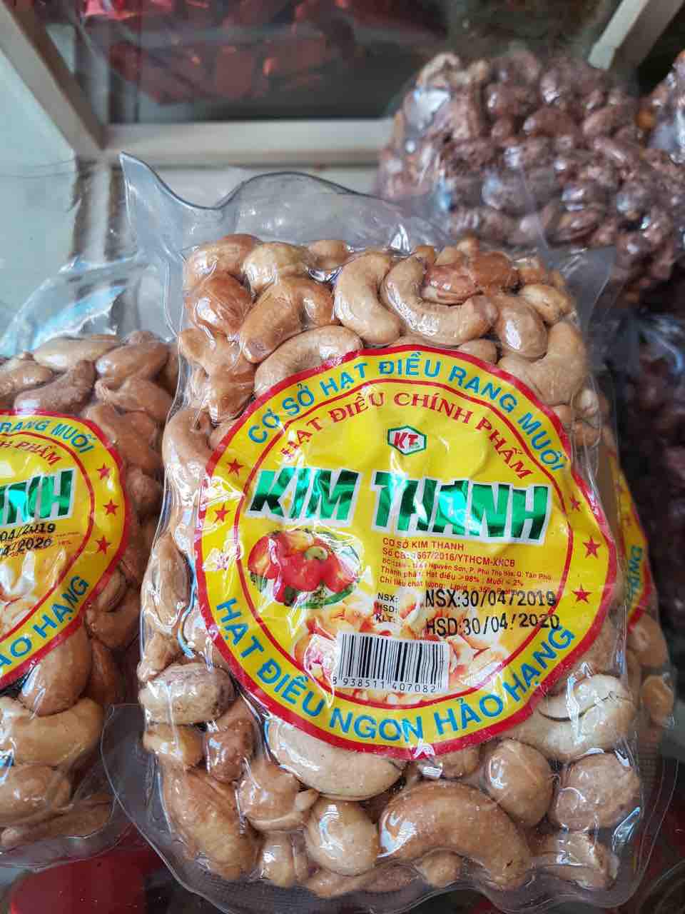 Hạt điều đã tách vỏ rang muối hạt to cồ ép chân không túi 400gam