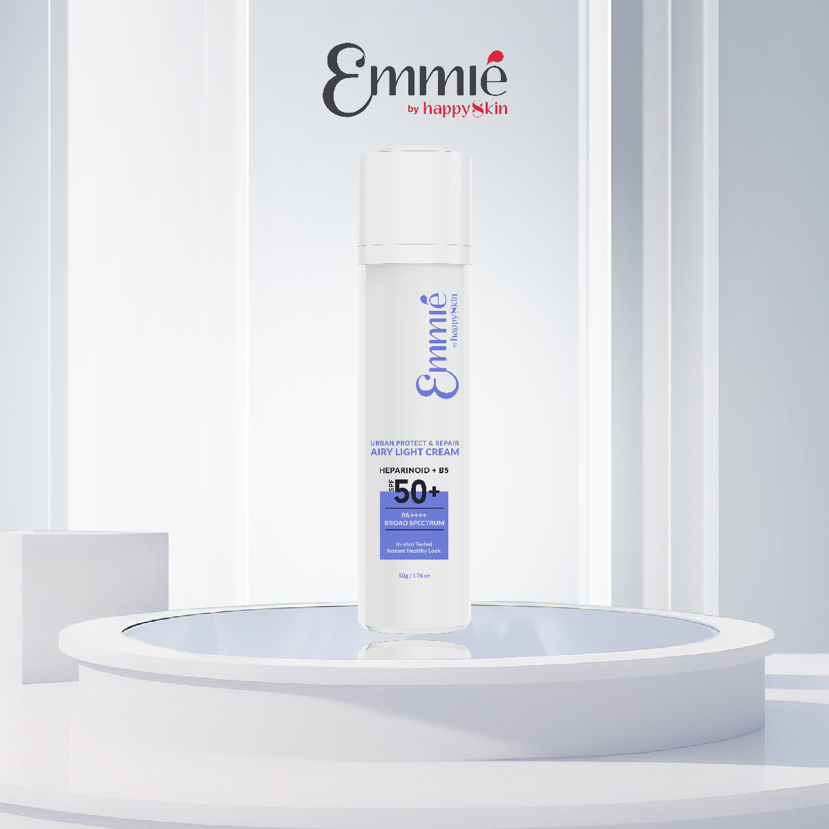 Kem chống nắng phục hồi urban protect & repair airy light cream spf50+ pa++++ emmié by happyskin