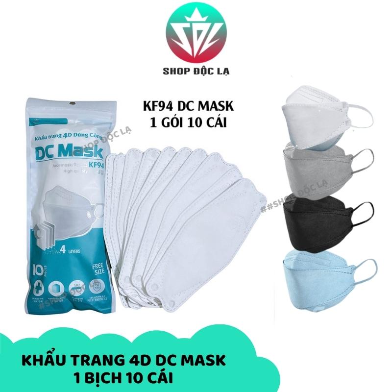 (Gói 10 Cái) Khẩu Trang 4D Hãng DC Mask Kiểu Dáng KF94 Hàn Quốc