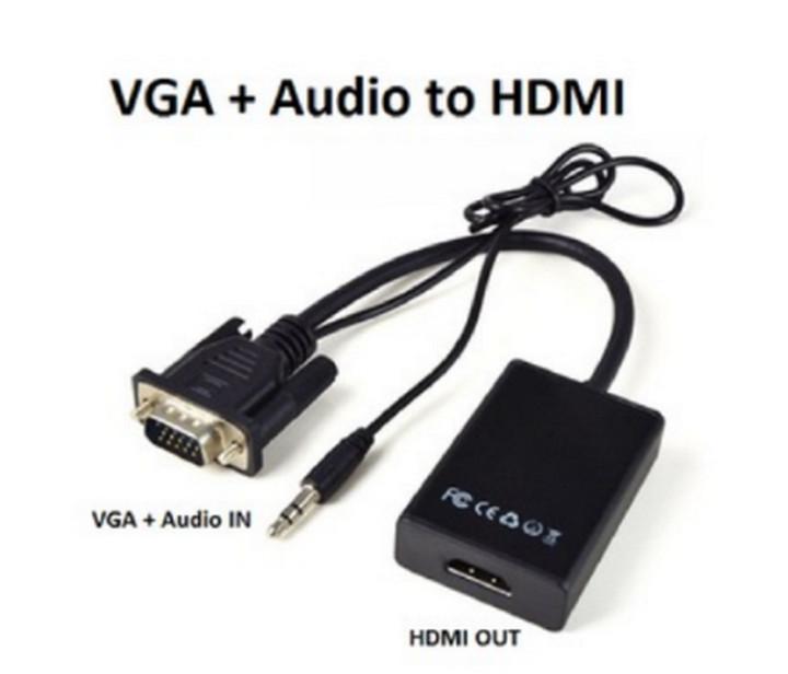 Cáp chuyển đổi từ cổng vga sang cổng hdmi có âm thanh