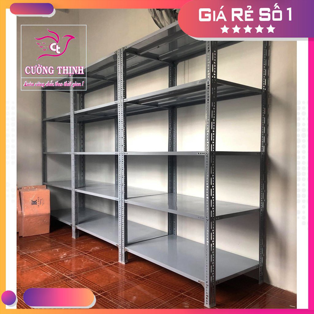 Kệ sắt v lỗ đa năng rộng 0,5m x dài 1m x cao 1m-1,2m-1,5m-2m - 3,4,5,6 tầng – lắp ghép đa năng