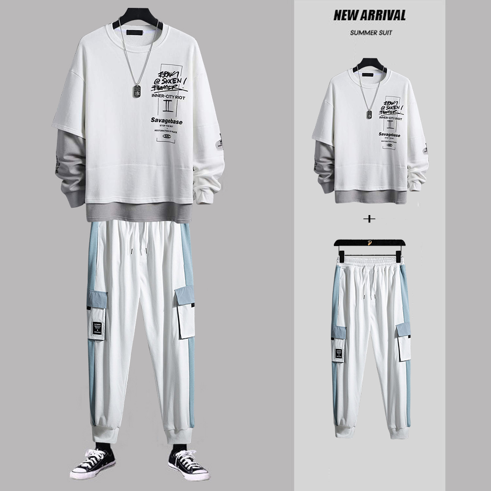 Set Bộ Quần Áo Nỉ Nam Áo Nỉ Phối Kiểu Cách Kết Hợp Với Quần Jogger Túi Hai Bên Bo Ống Năng Động Thời Trang SMARTLY GIRL SET NAM 90000155C