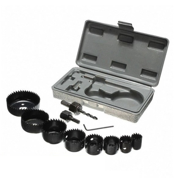 Khoét lỗ gỗ và thạch cao 11pc hộp xám - bộ 11pc - khoét lỗ gỗ và thạch cao