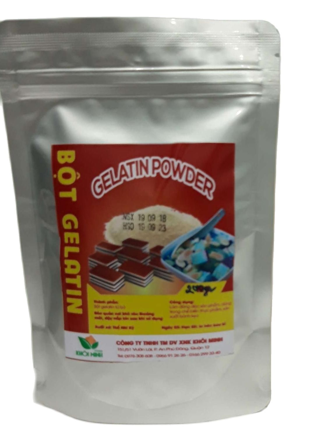 Gói 200gr bột gelatin Thổ Nhĩ Kỳ nguyên liệu không thể thiếu trong các món bánh plan rau câu khúc bạch kẹo dẻo