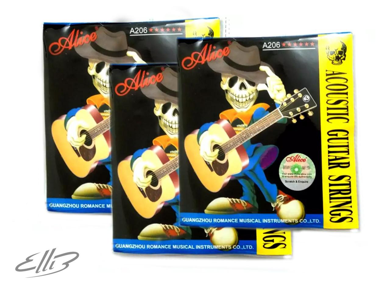 [HCM]Combo 3 Bộ dây đàn guitar Acoustic Alice 206 - Loại dây sắt