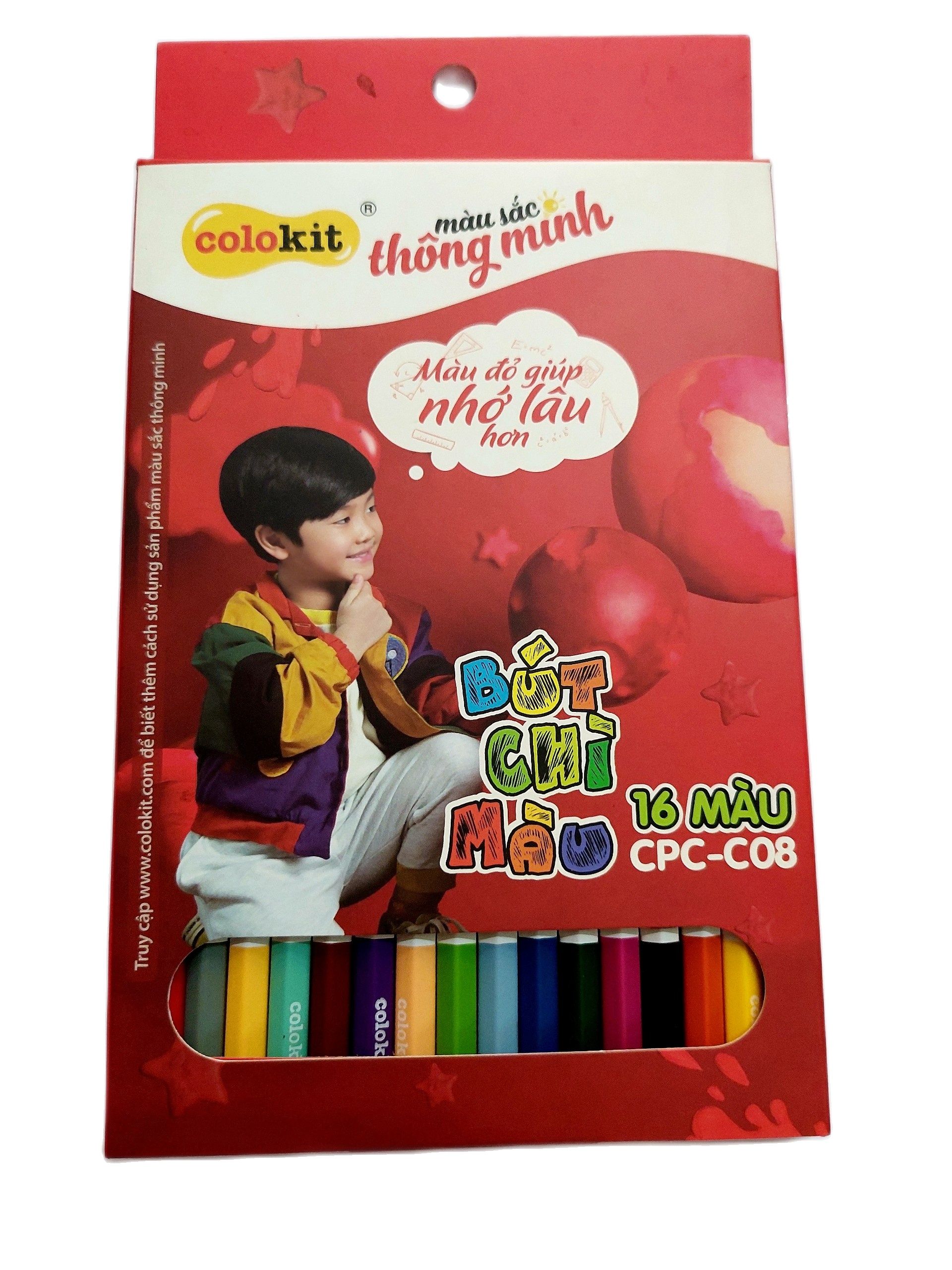 Bút chì 16 màu colokit thiên long,học sinh