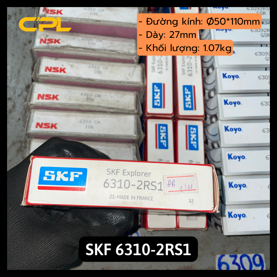 Vòng bi bạc đạn skf 6310 2rs1 - phụ tùng ô tô
