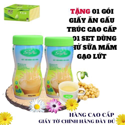 Sữa mầm đậu nành SoyNa không đường 400Gr- Combo 02 hộp  - Bổ sung nội tiết tố, làm đẹp da, dáng đẹp, eo thon, tăng kích thước vòng 1.