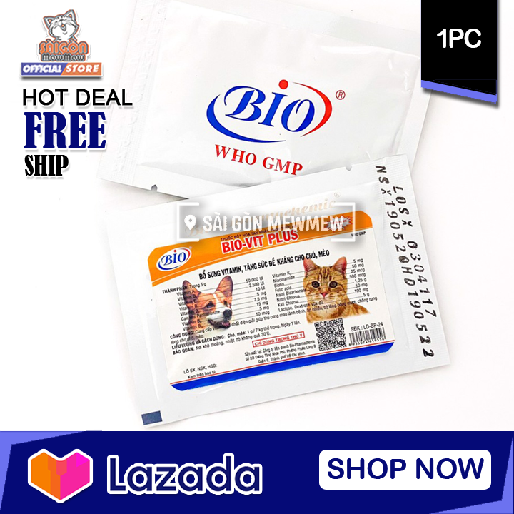 Bột vitamin cho thú cưng bio vit plus