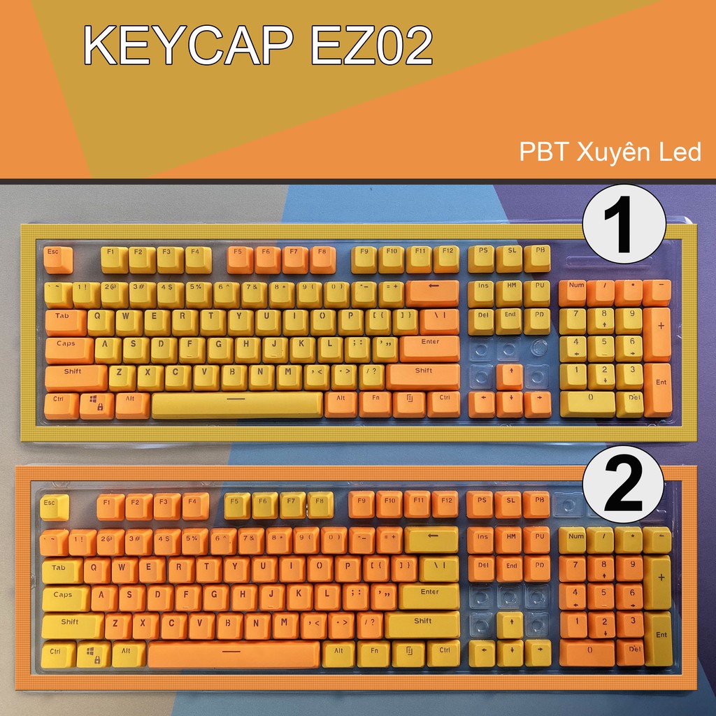 Keycap pbt xuyên led ez-02