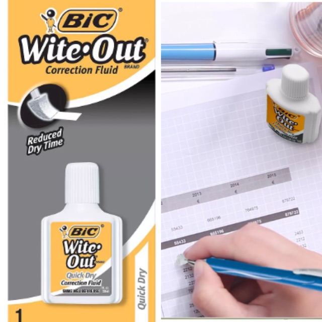 Bút xóa bic wite-out nhanh khô dung tích 20ml